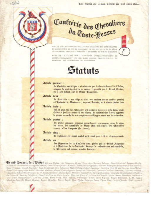 Confrérie & statuts